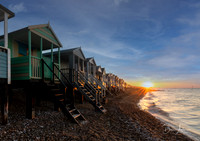 Thorpe Bay beach huts sunrise 2