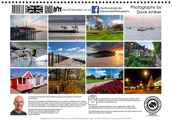 Southend on Sea Calendar 2027 back page