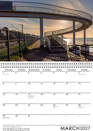 Leigh on Sea Calendar March 2027 The Gypsy Bridge Sunrise