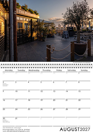 Leigh on Sea Calendar August 2027 The Peterboat, Old Leigh