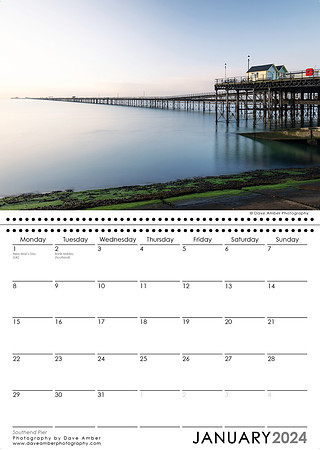 Southend on Sea Calendar January 2024