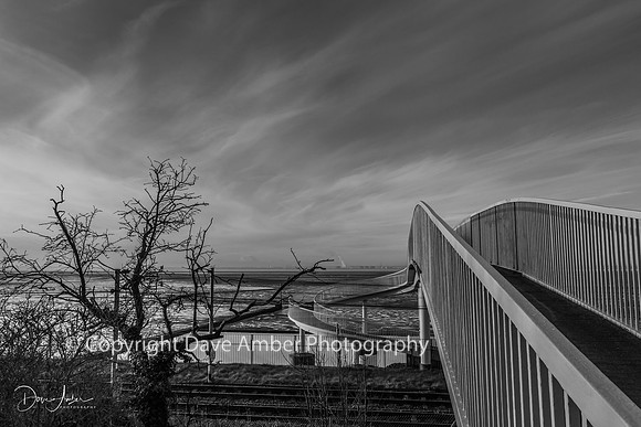 Chalkwell footbridge 1 B&W