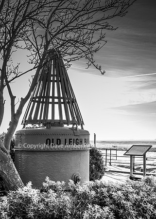 Old Leigh Buoy Black and White Portrait