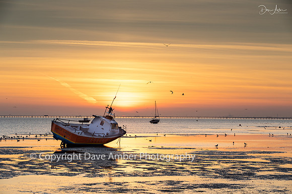 Lacy Lady and  Southend Pier at sunset