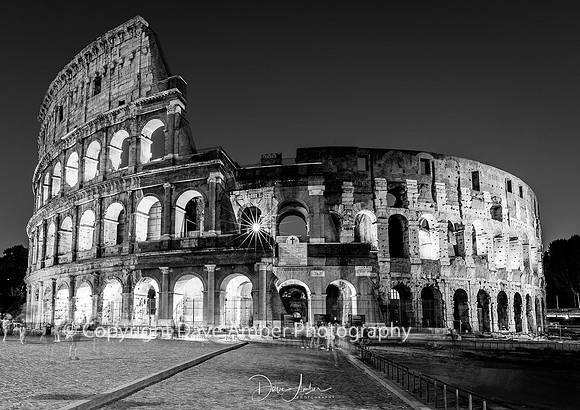 Collosseum Rome BW