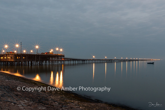 Southend Pier at dusk (neutral colours)