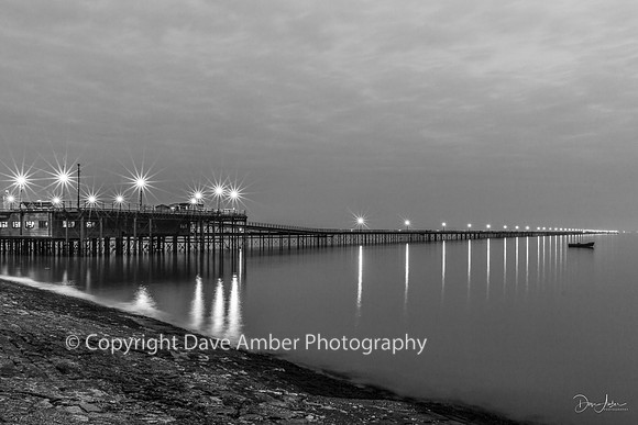 Southend Pier at Dusk (BW)