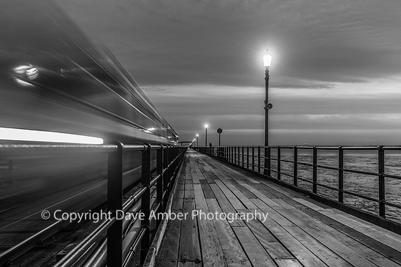 Southend Pier train 2 (BW)