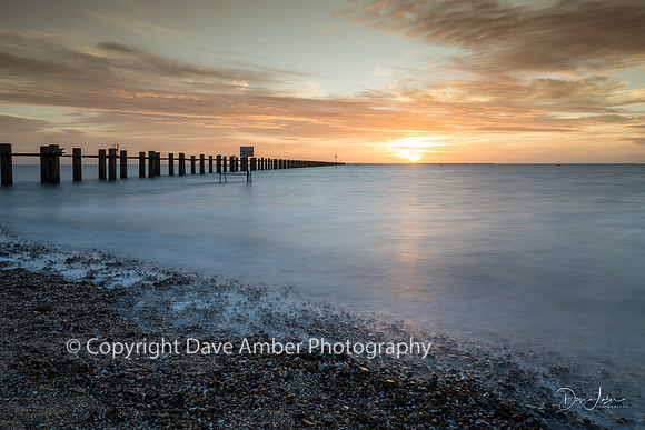 Shoebury East Beach boom sunrise