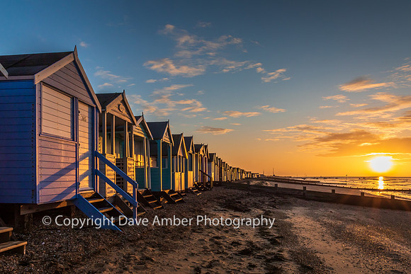Thorpe Bay Beach Huts sunrise