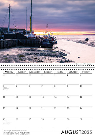 Leigh on Sea Calendar 2025 August