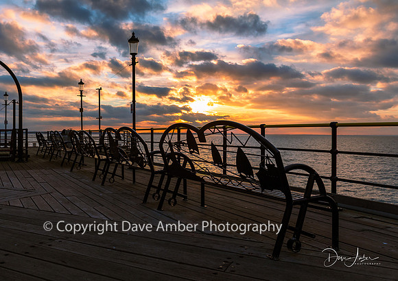Southend Pier promenade sunset