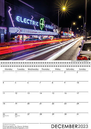 Southend on Sea Calendar Dec 2023